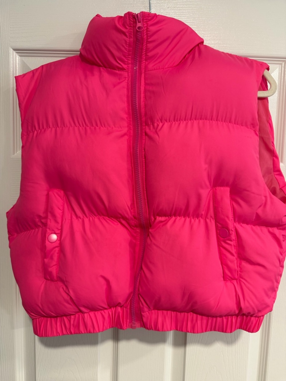 Women’s Bright Pink Puffer Vest